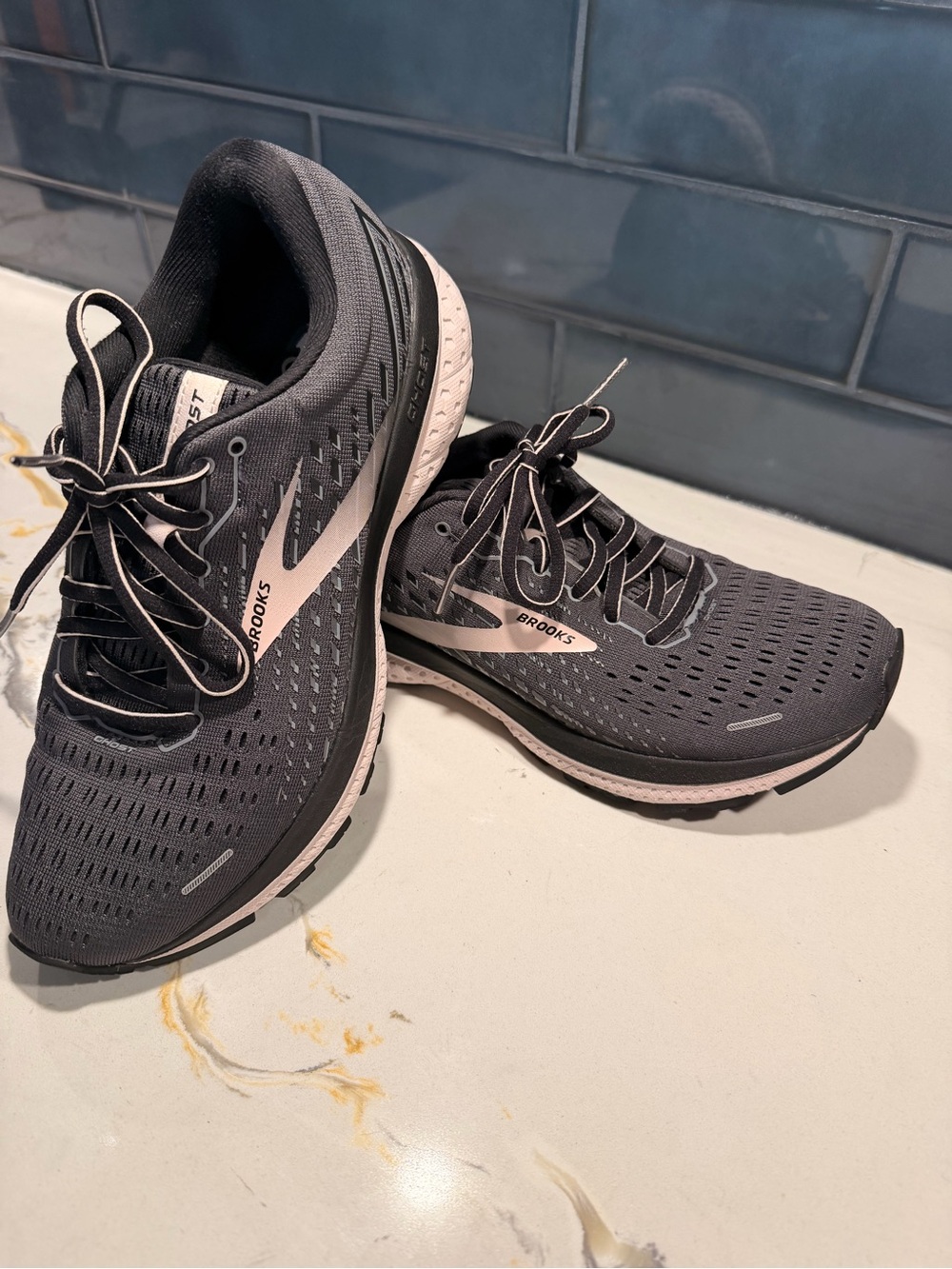 Brooks Women's Athletic Running Shoes — Black with White Accents